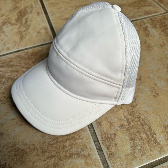 Lululemon White Baseball Hat Cap Adjustable SnapBack Running Fitness Workout - Picture 4 of 10